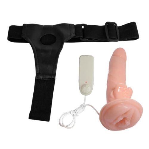 Arnés Hueco 16.5 cm. Con Vibración y Entrada Vaginal Acolchada