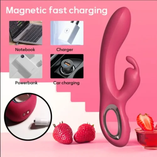 Vibrador Doble Estimulacion Rabbit Gentleman  Carga magnetic