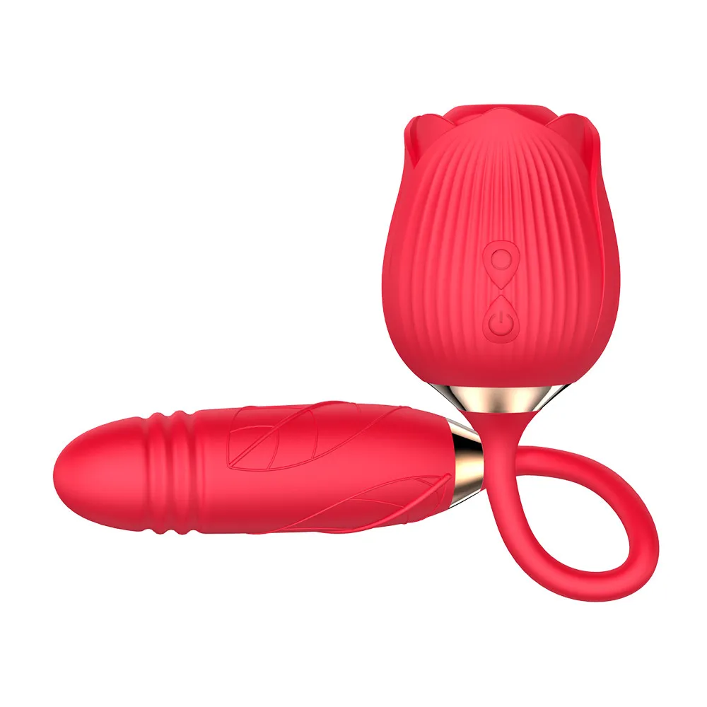 Vibrador Doble Estimulacion Rosa Lengua Dildo Vibra - Image 3