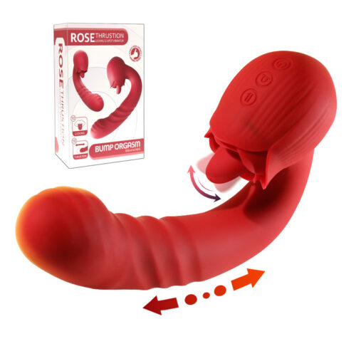 Vibrador Rosa Thrustion Doble Estimulacion Clitorial Punto G