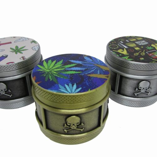 Grinder Calavera Tallada 2 pisos 3.5 cm de Alto X 4 cm