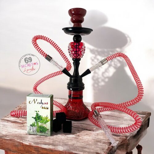 Narguila hookah de lujo dos mangueras ceramica highball